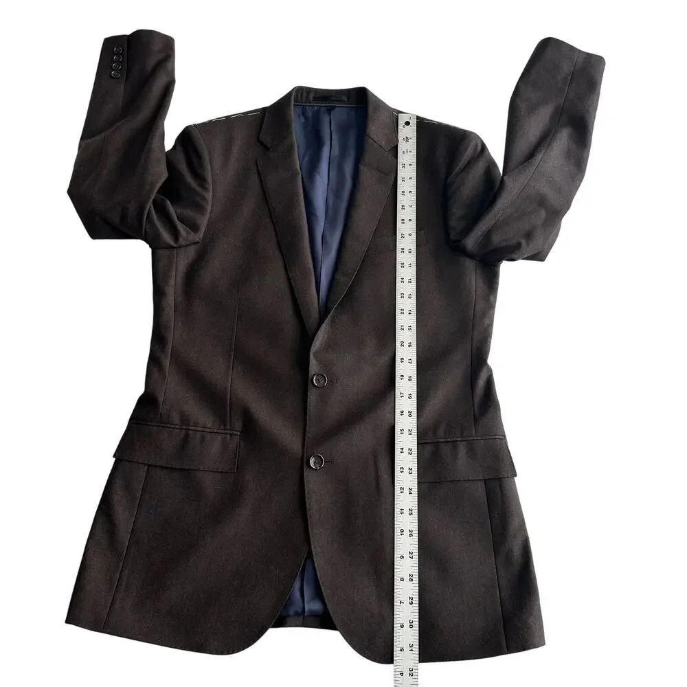 J‎ Crew NWT Ludlow 100% Italian Wool Slim Fit Heathered Navy Blazer Jacket 40 L